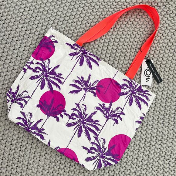 Aloha Collection• SUPER SPECIAL LIMITED EDITION Sun Palm RVS Tote HOT ORCHID - Picture 1 of 8